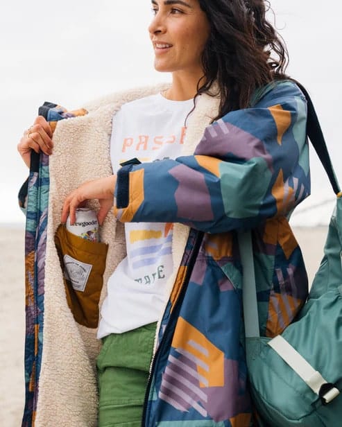 Passenger Waves Surf-Poncho mit Innentasche