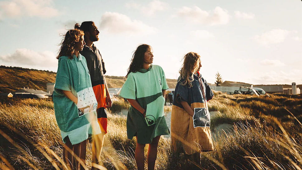 Wave Hawaii Surf Poncho Baumwolle